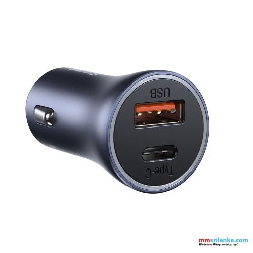 Baseus U+C 40W Golden Contactor Pro Dual Quick Car Charger 